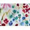 a close up of the watercolor flowers