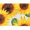 a close up of the sunflower print