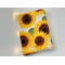 this sunflower kindle sleeve has a white background with large yellow flowers all over it