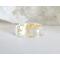 Light Gold Leaf Teardrop Pendant for Jewelry or Keychain Making