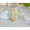 Long Gold Leaf Pendant for Jewelry or Keychain Making