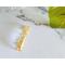 Long Gold Leaf Pendant for Jewelry or Keychain Making