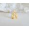 Long Gold Leaf Pendant for Jewelry or Keychain Making