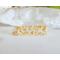 Long Gold Leaf Pendant for Jewelry or Keychain Making