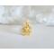 Long Gold Leaf Pendant for Jewelry or Keychain Making