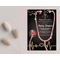 DIY Nurse Graduation Black and Rose Gold Invite Template