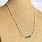 Sterling Silver Emerald Gemstone Necklace on bust