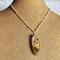 Moss, Gold Leaf and Mushroom Gold Toned Sterling Silver Necklace on Bust
