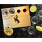 12X9-IN. maple hardwood shot glass flight board featuring the Wyoming Cowboy logo in brown and gold resin. Perfect for bars, gifts, decor!