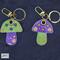 Delightfully designed handcrafted leather Mushroom Keychain