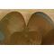 Heart shaped dinner plate with Hosta plant texture. Variegated glaze in blue around edges and olive green in the middle. 8"x9"
