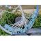 details of wire twisted tree trunk as it follows through to the wire roots decorated with 8mm glass beads