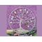 front view tree suncatcher agianst a purple background