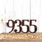 4 digit metal house number plaque, in copper vein powder coat.