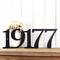 5 digit metal house number sign, in matte black powder coat.