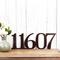 5 digit metal house number sign, in copper vein powder coat.