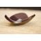 Ceramic heart shaped spoon rest. Glazed in dark purple and cream color. Approximately 3"x3.5"