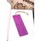 Back of bookmark in solid purple and jute rope tassel.