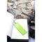 Back of bookmark in solid lime green with jute rope tassel