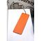 Back of bookmark in solid orange and jute rope tassel