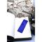 Back of bookmark solid royal blue and jute rope tassel.
