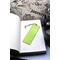 Back of bookmark solid green, jute rope tassel.