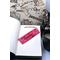Front of bookmark hot pink background, black handwritten lettering, turtles, starfish, various dot art.  Jute rope tassel.