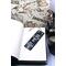 Front of bookmark, black background with handwritten white lettering and various white/hot pink dot art around the edges.  Jute rope tassel.