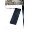 Back of bookmark in solid black with jute rope tassel.