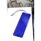 Back of bookmark solid royal blue and jute rope tassel.