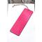 Back of bookmark, solid hot pink with jute rope tassel.