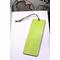Back of bookmark, solid lime green.