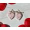 Glitter heart with bow earrings