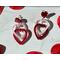 Linked hearts earrings
