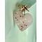 Glitter heart with bow earrings