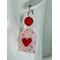Red Heart Dangle Glitter Earrings