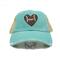 Football Heart Hat, Mint Green Trucker Cap, Sports Love Cap, Distressed Baseball Hat,  Game Day, Football Fashion Hat, Vintage Style Trucker