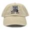  'Hiss Off' embroidered cat baseball cap. Comfortable khaki cotton design with grumpy cat motif - purrfect for cat lovers! Shop now