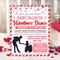 Customizable Valentine's School Daddy Daughter Dance Ticket and Flyer Bundle Template.