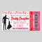 Editable Daddy Daughter Valentine's Sweetheart Dance Ticket and Flyer Bundle Template