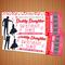 Editable Daddy Daughter Valentine's Sweetheart Dance Ticket and Flyer Bundle Template