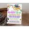 Editable Mardi Gras Ball Invitation Flyer and Ticket Bundle Template