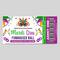 Customizable Mardi Gras Masquerade Ball Invitation Flyer and Ticket Bundle Template