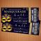 Editable Masquerade Ball Junior Senior Prom Flyer and Ticket Bundle Template