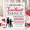 DIY Valentine's Sweetheart Mother Son Dance Ticket and Flyer Bundle Template