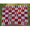 A Chess Game on an Overlay Mosaic Crochet Blanket from using the Pattern and Charts 
Back View - Using the negative Stitch.