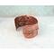 Very rustic fold formed copper cuff bracelet with braille "I am enough" Contracted Grade 2 Braille Perkins E-Z Read Slate.