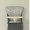 silver abstract highchair pad