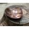 hand hammered hand forged 3-1/4" copper heart trinket dish, 3/4" deep.