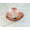 hand hammered hand forged 3-1/4" copper heart trinket dish, 3/4" deep.